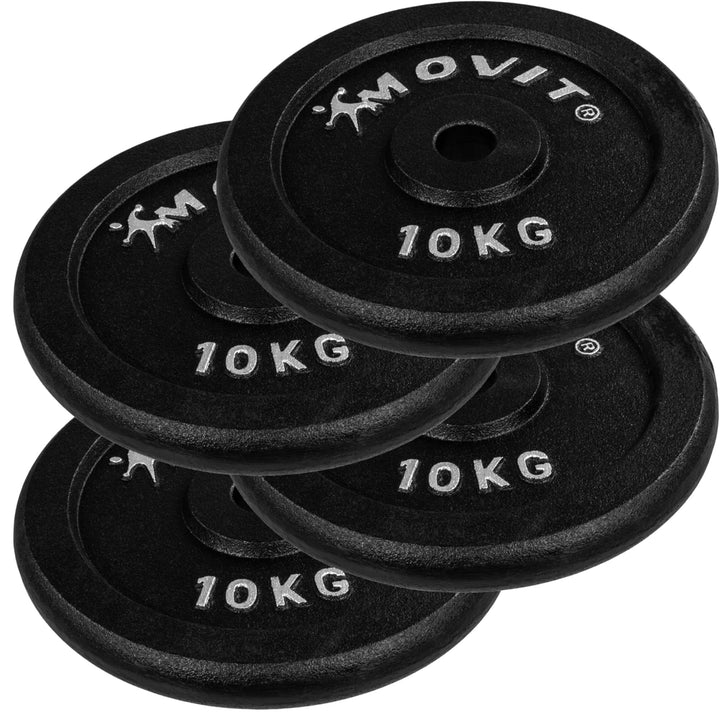 Set de gantere profesional MOVIT® 65,5 kg, inchidere cu cleme - Gorilla Sports Ro