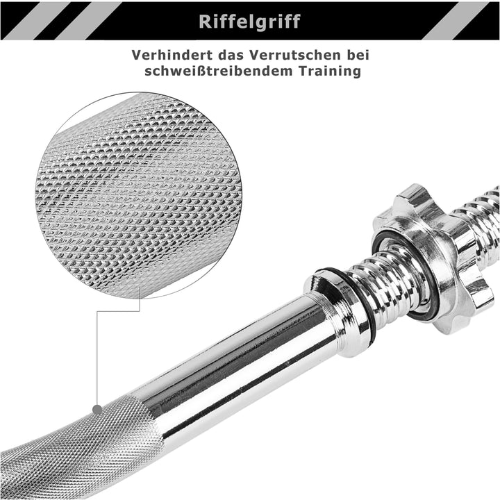 Haltera MOVIT®, greutate 35 Kg, discuri cu prindere, fonta - Gorilla Sports Ro