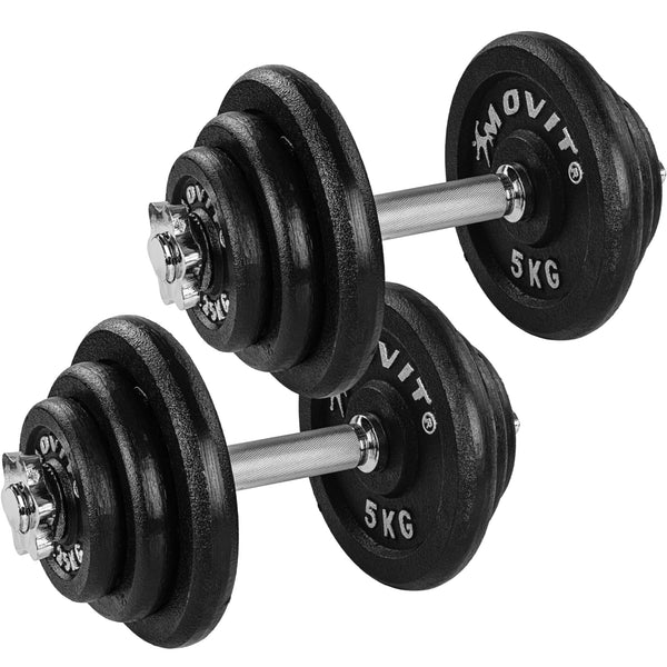 Set de gantere profesionale MOVIT® 2x 20 kg, 40 kg - Gorilla Sports Ro