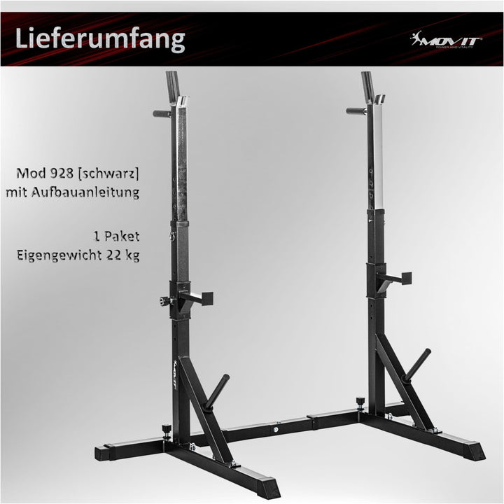 Suport haltera multifunctional, MOVIT®, negru - Gorilla Sports Ro