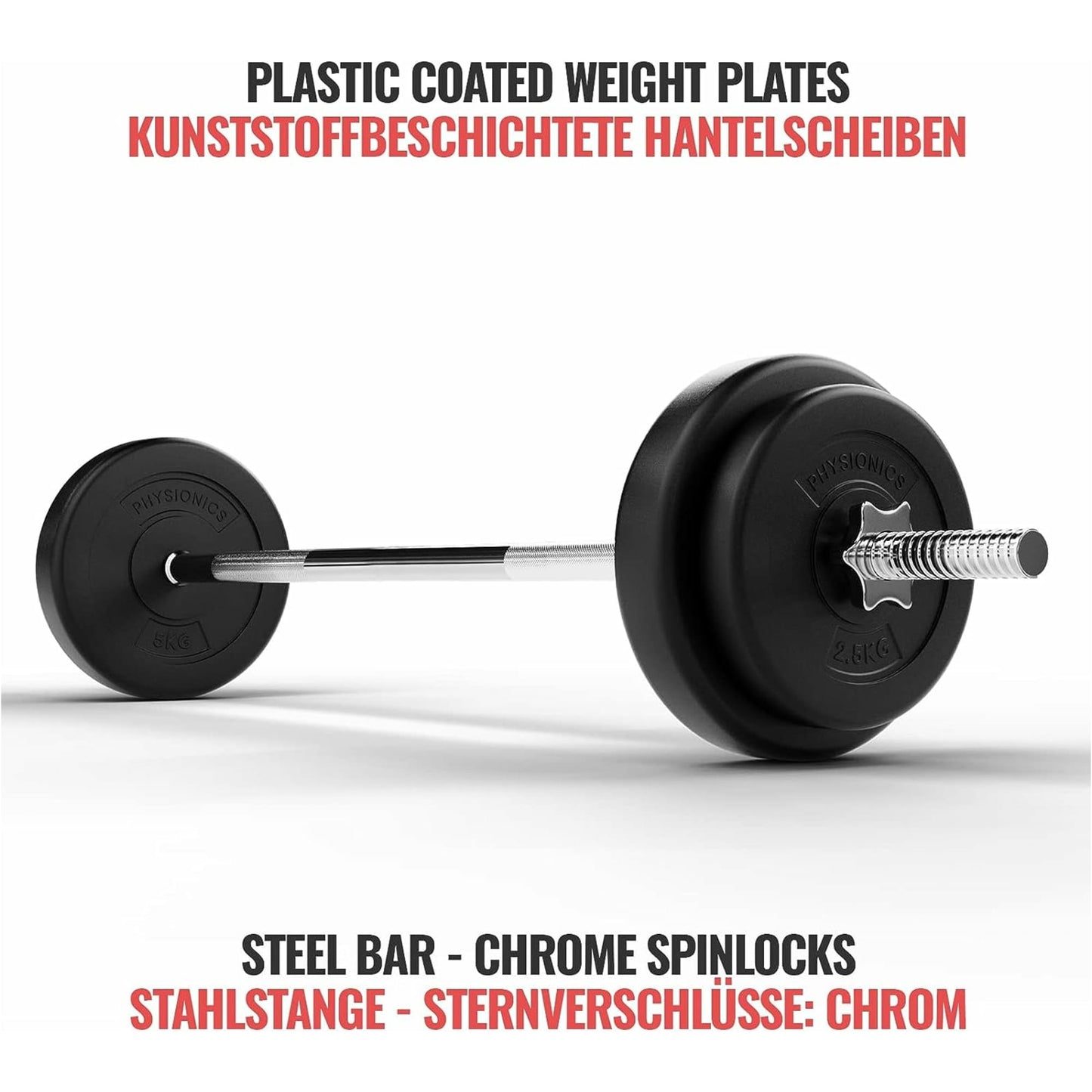 Set bara cu discuri, 20 kg, Physionics - Gorilla Sports Ro