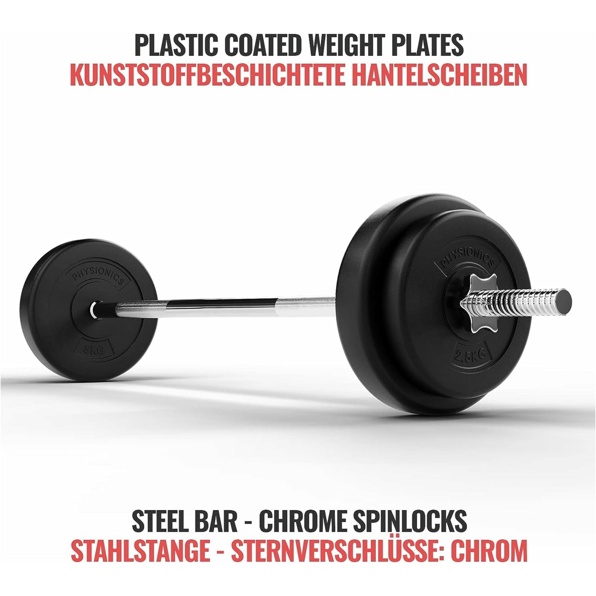 Set bara cu discuri, 20 kg, Physionics - Gorilla Sports Ro