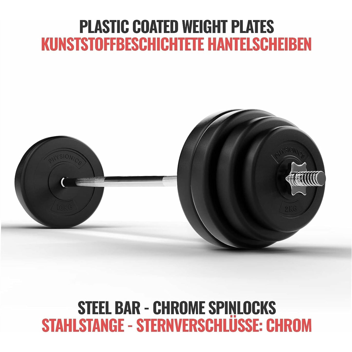 Set bara cu discuri, 100 kg, Physionics - Gorilla Sports Ro