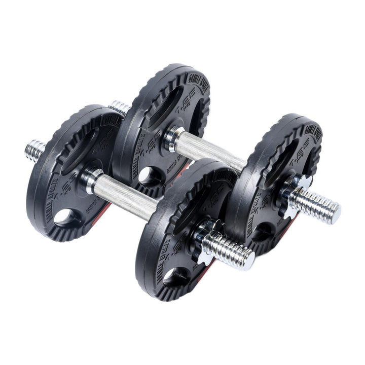 Set gantere reglabile din ciment cu grip de 10 KG - Gorilla Sports Ro