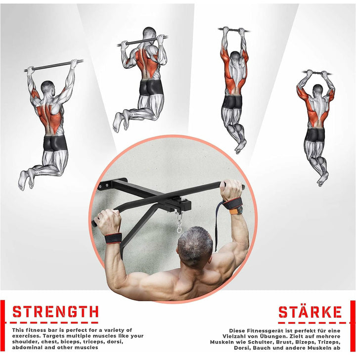 Bara de tractiuni si carlig pentru sac box, Physionics - Gorilla Sports Ro