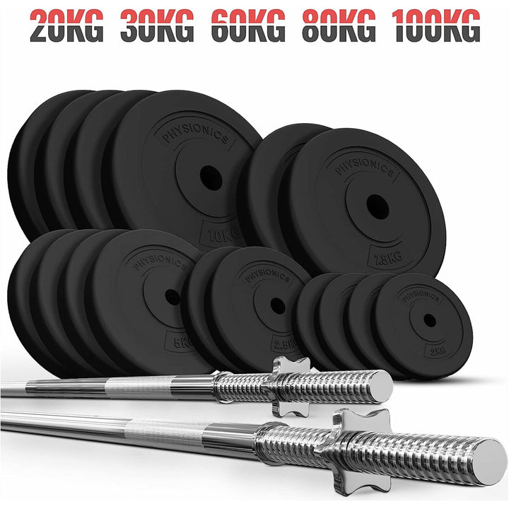Set bara cu discuri, 20 kg, Physionics - Gorilla Sports Ro