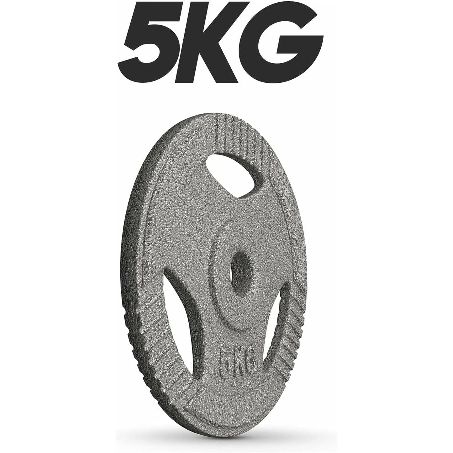 Set discuri fonta cu maner, 2 x 5kg, 30mm, Physionics - Gorilla Sports Ro