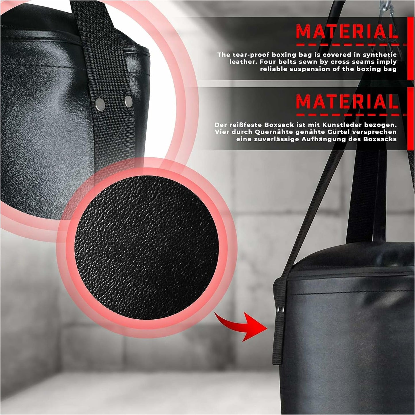 Set sac de box si bara de tractiuni, Physionics - Gorilla Sports Ro