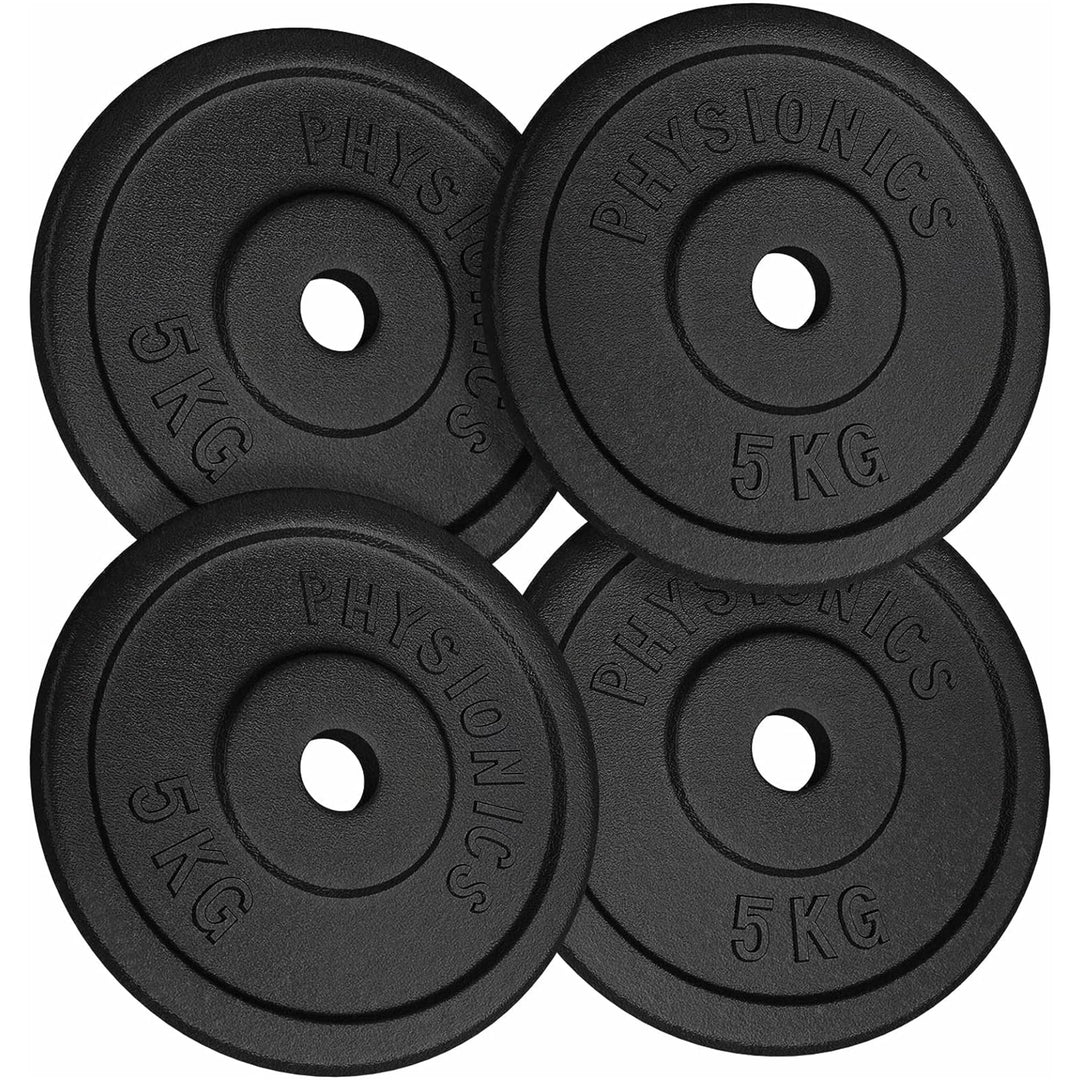 Set discuri fonta, negru, 30mm, 4 x 5kg Physionics - Gorilla Sports Ro