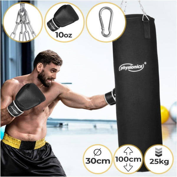 Set manusi box + sac box, 100cm, 25kg, Physionics - Gorilla Sports Ro