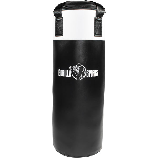 Sac de box Gorilla Sports, alb-negru, 18 kg - Gorilla Sports Ro