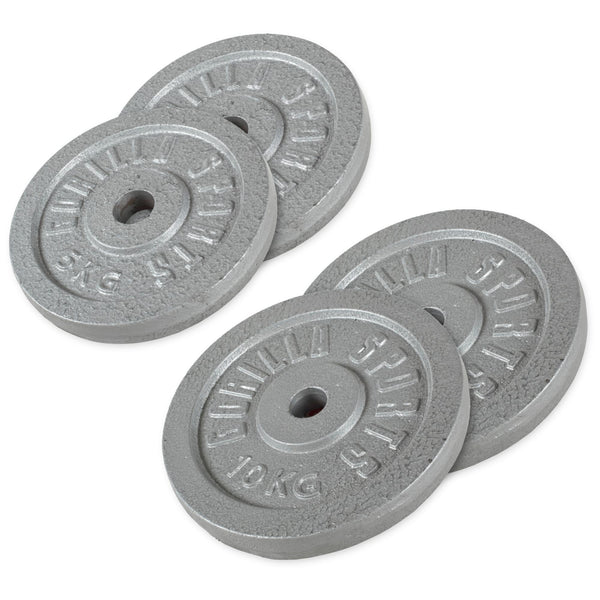 Set de Discuri din fonta 30 KG - 2 x 5 KG, 2 x 10 KG 30/31 mm - Gorilla Sports Ro