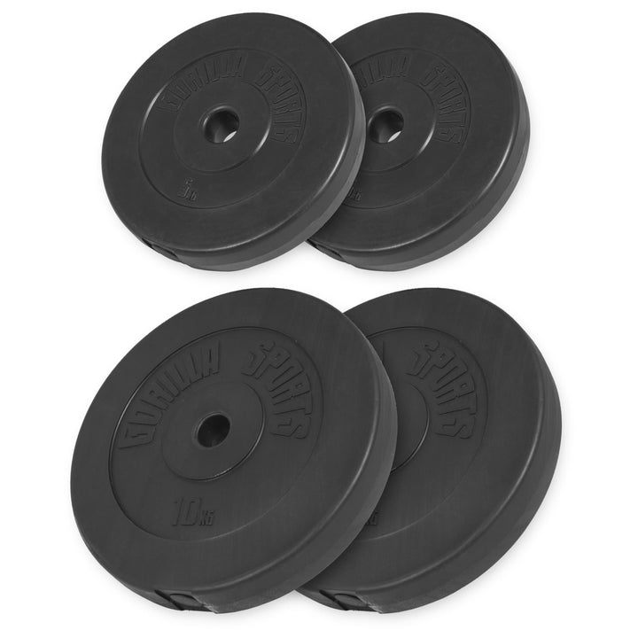 Set discuri de greutate 30KG - 2 x 5 - 2 x 10KG - Gorilla Sports Ro