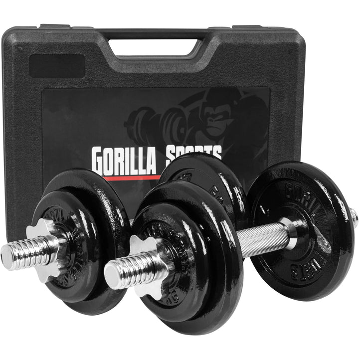 Set de 20Kg Gantere Reglabile și cutie de transport - Gorilla Sports Ro