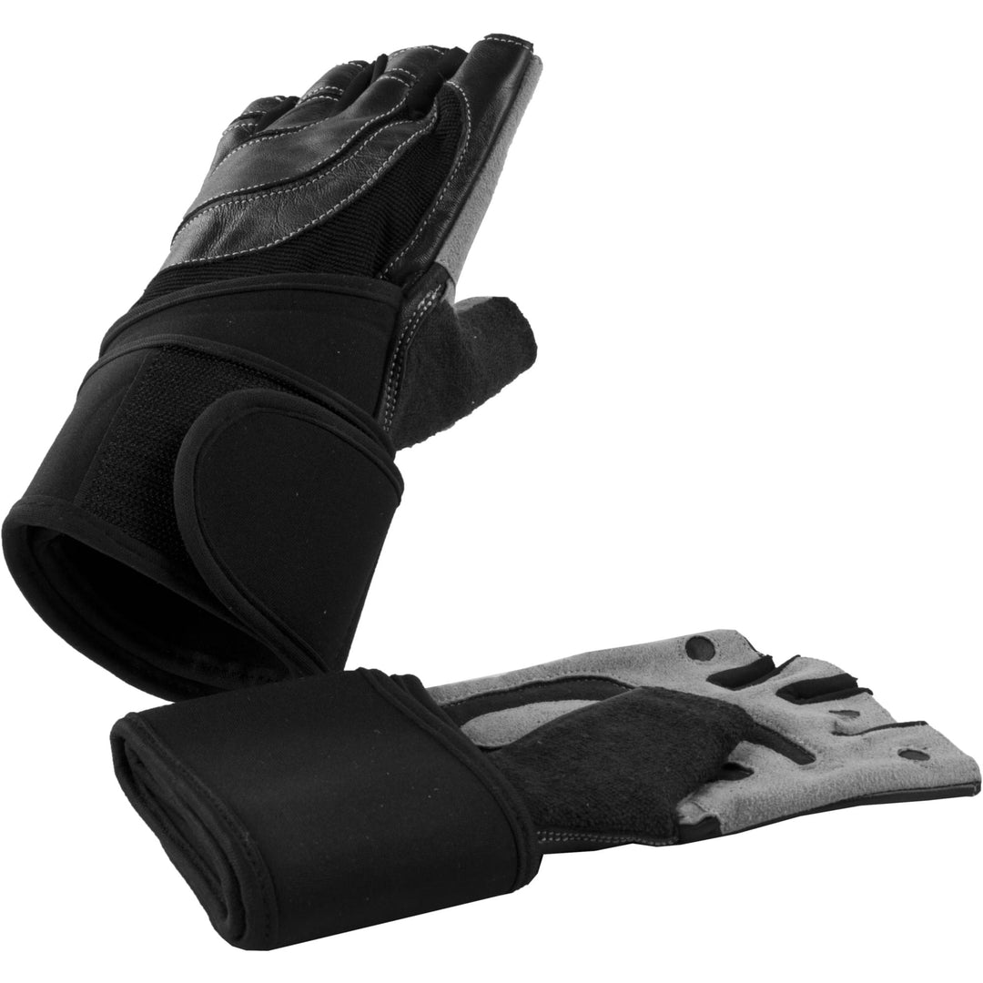 Mănuși de antrenament cu bandaj pentru articulații negru/gri S-XL - Gorilla Sports Ro